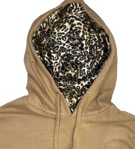 Sudadera con Capucha, Forro Floral Morado, Informal, Unisex, para Otoño, Corte Regular, Tejido, Estampado Frontal - Product Image 3