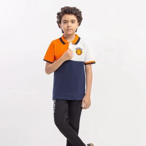 Chemises polo personnalisées pour enfants, garçons, manches courtes, panneaux contrastés, décontractées, sport, uniforme scolaire - Product Image 2