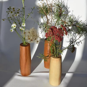 Jarrón de Flores Secas Personalizable, Ligero, de Madera Maciza Clásica, Decoración para el Hogar, Tienda o Restaurante, Duradero, 100% Natural - Product Image 1