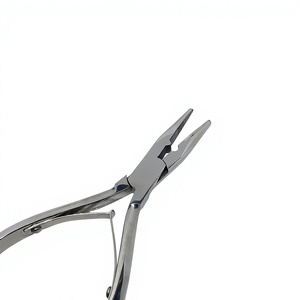 TEEJAY's <b>Plier</b> <b>set</b> #15070 Silver Finished 5" <b>Plier</b> with Curved Handle, Hair Extension tools kit with 2 <b>Pliers</b> and 1 Hook Needle - Product Image 3