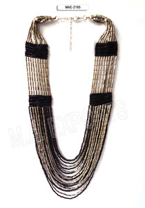 Collar de cuentas de vidrio Lumira Heritage con eslabones de corazón, hecho a mano en India, elegante, para fiestas nupciales, joyería de lujo para mujer, suministro al por mayor - Product Image 4