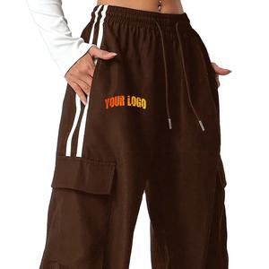 Womens Straight Fit Pants Polyester Cotton Blend Casual <b>Trousers</b> Lightweight Workwear Style Comfortable Loose Fit Everyday Pants - Product Image 3