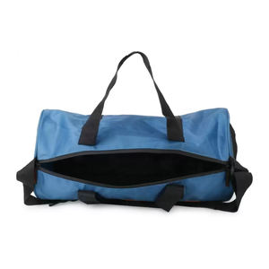 Unisex Navy Blue Water Resistant Nylon Duffel <b>Bag</b> Orange Zipper 20-<b>30L</b> Capacity Soft Handle Polyester for Fitness Training - Product Image 3