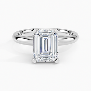 BOJ <b>Ring</b> 090 <b>Emerald</b> Cut 925 <b>Silver</b> Halo Prong Stone Solitaire Diamond <b>Ring</b> 2ct D Color VVS1 Moissanite GRA Certified Low Price - Product Image 1