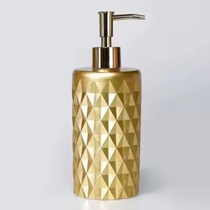 Elegant Home Metal <b>Soap</b> Dispenser Bottle With Refillable Pump Liquid <b>Soap</b> <b>Holder</b> Stylish Bathroom Decor Accent - Product Image 2