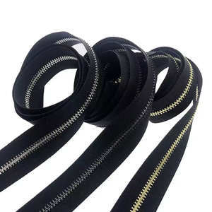 Fermeture éclair métallique personnalisée en cuivre à dents ordinaires pour pantalons, vestes en cuir, manteaux et chaussures - Product Image 5