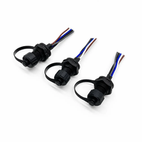 Connecteur plastique M12 8 broches mâle à fixation frontale avec capuchon de protection pour câble terminal JST PHR