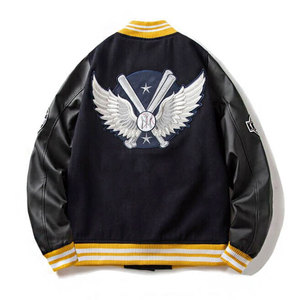 Customized Printing Long Sleeve Men Wool Baseball Letterman Varsity <b>Jackets</b> Mens Chenille <b>Patches</b> Custom Logo Design <b>Jackets</b> - Product Image 4