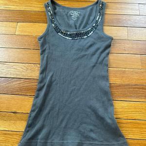 Women's Sustainable One-Piece Cami Tank <b>Tops</b> Solid Beaded Satin Deep Front Open Heart Sweet Short Length Breathable Nonwoven - Product Image 5