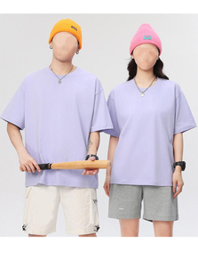 เสื้อยืดคอตตอนสีพื้นคุณภาพสูง ปี 2026 ทรงโอเวอร์ไซส์ แขนสั้น คอกลม สวมใส่สบาย เหมาะสำหรับผู้ชาย ผ้าเจอร์ซีย์ถัก สีน้ำเงิน ยี่ห้อ Maan Wears - Product Image 4