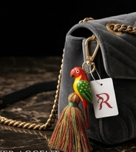 พวงกุญแจพู่ห้อยนกแก้วหลากสีสัน ของตกแต่งพู่ห้อย - Product Image 2