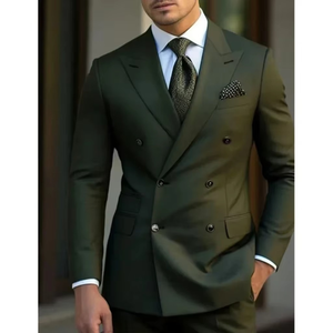 Nouveau Costume d'affaires sur mesure à prix réduit, respirant, antistatique, formel, pour homme, blazer de marié plissé sur le devant, couleurs et tailles personnalisables - Product Image 5