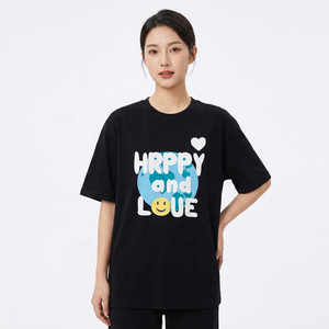 แฮปปี้ แอนด์ เลิฟ เอิร์ธเสื้อยืดแขนสั้นพิมพ์ลายผู้ชายลำลอง O-Neck Jersey Cotton Regular Fit - Product Image 3