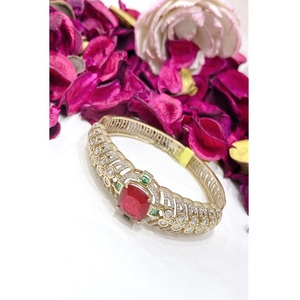 Beautiful Premium Quality Gold Plated Zircon <b>Charm</b> Bracelet Trendy Designer for Women Wedding Party Wear Collection - Product Image 1