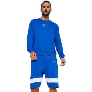 ชุดเซ็ตเสื้อฮู้ดดี้และกางเกงขาสั้นผ้าเทอร์รี่ฟลีซปักโลโก้ตามสั่งขายส่ง เสื้อผ้าสตรีทแวร์ลำลองสำหรับผู้ชาย ฤดูใบไม้ร่วง - Product Image 1