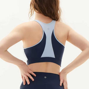 Soutien-gorge de sport respirant à maintien élevé pour femme, avec logo frontal, en Spandex et Polyester, idéal pour le yoga et le fitness – Service de vente en gros de la meilleure qualité - Product Image 6