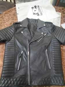 Veste de motard en cuir véritable de qualité supérieure pour homme |   Veste en cuir de moto noire personnalisée |   Fabricant OEM ODM |   Fournisseur en gros - Product Image 3