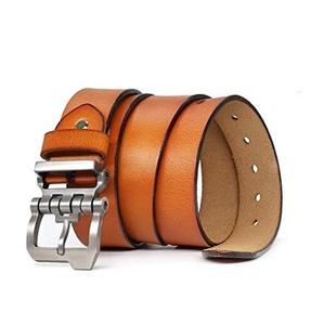 Ceintures en cuir véritable de style rétro vintage, décontractées, pour l'extérieur, mode, avec boucle carrée, pour homme et femme. - Product Image 1