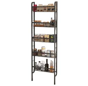 Estantería Metálica Moderna de 5 Niveles, Ajustable y Estrecha, Multifuncional, Tipo Escalera para Cocina, Baño y Almacenamiento en Espacios Pequeños - Product Image 1