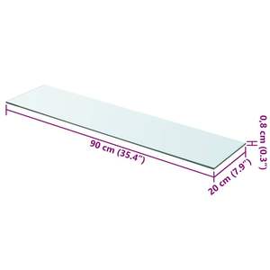 Panneau en verre trempé 35,4 x 7,9 pouces transparent et durable pour balustrades, rampes et utilisation en bâtiment - Product Image 4