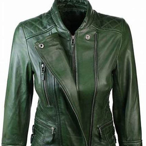 Chaqueta Bomber de Cuero PU para Mujer, Cuello Alto, Cierre de Cremallera, Manga Larga, Color Sólido, Estilo Otoñal, Corte Regular, Tejido Transpirable - Product Image 2