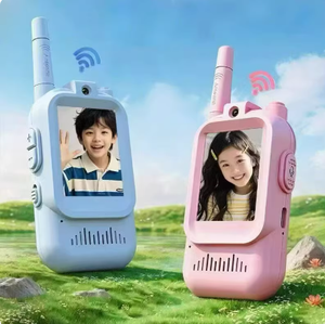 OEM/ODM Talkie-walkie vidéo pour enfants, 2 voies, portée 150-500m, effets vocaux originaux, interphone WiFi 2.4G, canaux illimités, anglais, 3-12 ans, 0.5W - Product Image 1