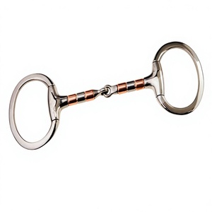 บิตม้าสแตนเลสแบบ Eggbutt Snaffle พร้อมดีไซน์วงกลมเรียบ สำหรับการขี่ม้าแบบตะวันตก ฝึกม้า  พร้อมตัวเลือกโลโก้แบบกำหนดเอง - Product Image 2
