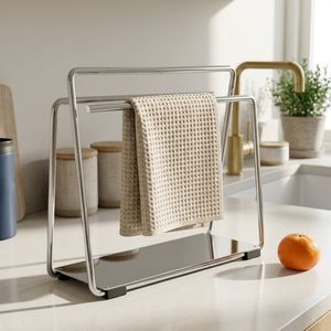 Stainless Steel Modern Table Hand <b>Towel</b> <b>Holder</b> Free Standing Chrome Plated for <b>Kitchen</b> and Bathroom - Product Image 1