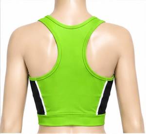 Débardeur de sport respirant pour femme General Industries, vert vintage, col rond, color block, 100 % polyester - Product Image 2