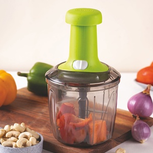 Molinillo Manual de Verduras Tipo Prensa Manual Carne Cebolla Chopper Veggie Vegetales Cortador con Tres Cuchillas - Product Image 2