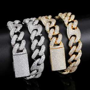 Custom Luxury Link Wrist Bracelet Brilliant Crystal Statement Accessory Premium Urban Fashion Gift <b>for</b> Modern <b>Men</b> Everyday Wear - Product Image 1