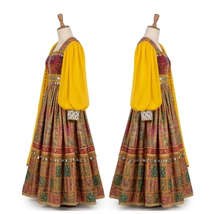 Vestido de Novia Afgano Kuchi Hecho a Mano con el Mejor Material, Vestido Afgano Kuchi de Algodón de Verano para Mujer de Alta Calidad - Product Image 4