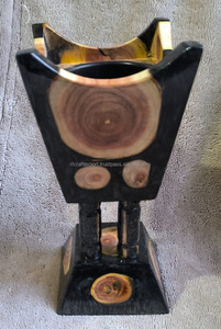 Quemador de incienso de resina de mejor diseño moderno, quemador de Metal Mubkhar, quemador de incrustaciones de latón, incienso árabe de la India por RF Crafts - Product Image 3