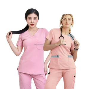 Uniforme FMF personnalisable de haute qualité gommages médicaux ensembles de soins infirmiers hospitaliers pour hommes/femmes toile tissu bas quantité minimale de commande - Product Image 1