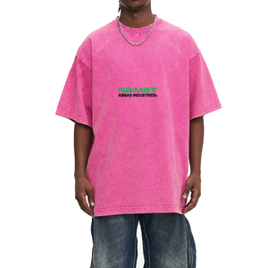 Naimat Men's Oversized Black Cotton T-Shirt With Green <b>Logo</b> Front Print Casual Streetwear Short Sleeve O-Neck Jersey Fit - Product Image 4