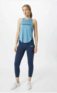 Oneten Apparel <b>Women</b> Crew Neck Sleeveless Workout <b>Tank</b> <b>Top</b> Letter Print Sporty <b>Knitted</b> Blue - Product Image 2