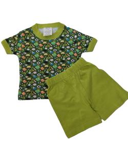 Conjunto de ropa de algodón informal certificado GOTS para niños pequeños Diseño floral ODM/OEM disponible - Product Image 1