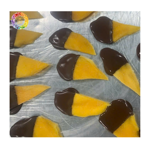 Tranches de mangue séchée enrobées de chocolat, saveur riche, moelleuses et moelleux à la texture, collation tropicale du Vietnam, bonbons de mangue séchée au chocolat - Product Image 1