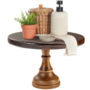 Jatoba Wood 4-Tier <b>Cake</b> <b>Stand</b> 360 <b>Rotating</b> Base - Wholesale Bakery Display - Product Image 3