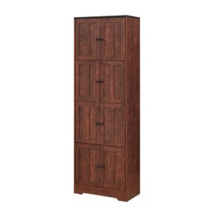 8-Door Tall Storage <b>Cabinet</b> with 4 Shelves <b>Wall</b>-mounted Living Room <b>Cabinet</b> for Kitchen Office <b>Bedroom</b> BathroomWaln - Product Image 5