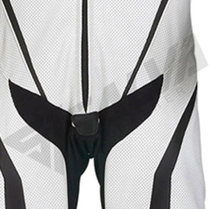 Combinaison de course moto unisexe blanche et noire à manches longues, respirante, color-block, en modal, une pièce (veste et pantalon), toutes saisons - Product Image 5