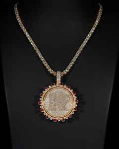 Pendentif Lettre Ronde Moissanite Iced Out en Argent 925 Couleur Diamant, Style Hip Hop, Bijou Personnalisé d'Inde - Meilleure Vente - Product Image 2