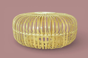 Handmade Bamboo Low Dome Lampshade Sustainable Pendant Light Shade Eco Friendly Woven <b>Ceiling</b> Lamp OEM Supplier Vietnam - Product Image 2