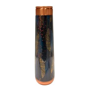Modern Geometric Pattern Metal <b>Thermos</b> with Copper Lid <b>Bottle</b> Portable Travel Drinkware - Product Image 2