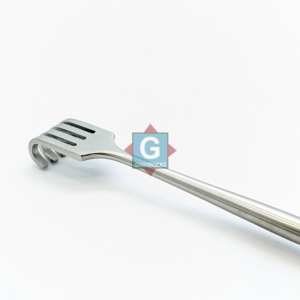 เครื่องมือผ่าตัดแบบโค้ง 4 ง่าม ขนาด 8.5 นิ้ว ยี่ห้อ Volkmann รุ่น Rake Retractor ทำจากสแตนเลส - Product Image 5