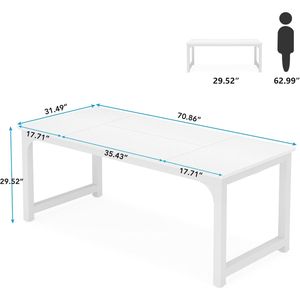 Modern Simple Executive <b>Desk</b> 0.8 <b>Large</b> Office Computer <b>Desk</b> with Thickened Frame Business Furniture for Workstation - Product Image 3