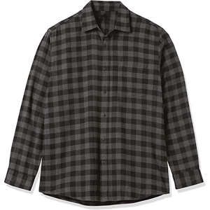 Camisa de Franela a Cuadros Verde para Hombre, Manga Larga, Cuello Camisero, Informal, de Algodón, para Trabajo, Cuello Clásico, para Otoño - Product Image 3