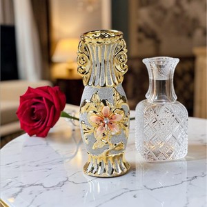 Traditional <b>Red</b> Gold Porcelain <b>Vase</b> Enamel Glaze Tabletop Decor 8-16 Inches Exquisite Durable Chinese New Year - Product Image 2