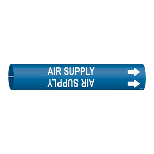 Marqueur de tuyau flexible à clipser Brady Air Supply pour conduites d'air intérieures et extérieures - Product Image 1