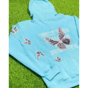 เสื้อฮู้ดปักลายสไตล์ดิสเทรส พิมพ์ลายซิลค์สกรีน ผ้าฝ้าย 100% สตรีทแวร์ลำลอง ยูนิเซ็กส์ สำหรับฤดูหนาว ทรงปกติ มีกระเป๋า - Product Image 2
